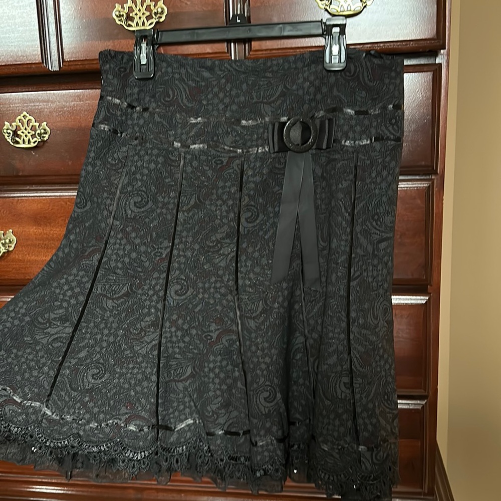Black wool skirt